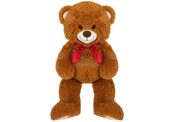 Billy Braun Bär mit roter Schleife, 60cm