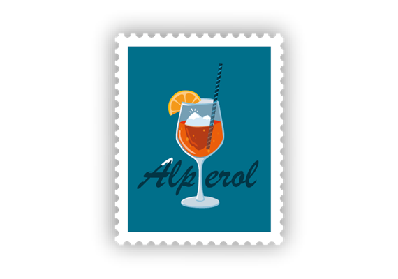 Briefmarkensticker Alperol