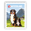 Briefmarkensticker Berner Sennenhund - Switzerland