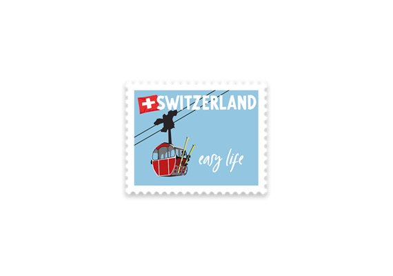 Briefmarkensticker Easy Life - Switzerland