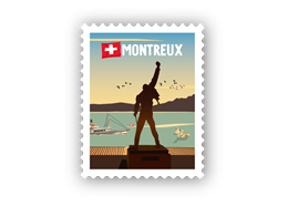 Briefmarkensticker Freddie - Montreux