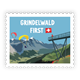 Briefmarkensticker Grindelwald-First