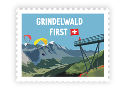 Briefmarkensticker Grindelwald-First