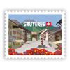 Briefmarkensticker Gruyères