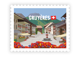 Briefmarkensticker Gruyères