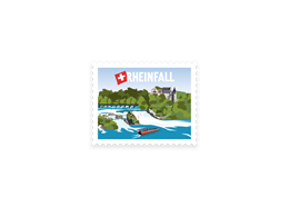 Briefmarkensticker Rheinfall Schaffhausen