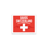 Briefmarkensticker Schweizerkreuz - DAVOS