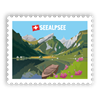 Briefmarkensticker Seealpsee