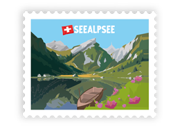 Briefmarkensticker Seealpsee