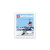 Briefmarkensticker Ski und Gondel - Switzerland