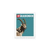 Briefmarkensticker Steinbock - Graubünden
