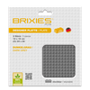Brixies PLUS Bauplatte Basic Doppelpack dunkelgrau, 16 x 16 cm