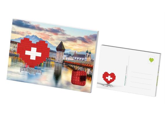 Brixies Postkarte Schweiz Herz Luzern