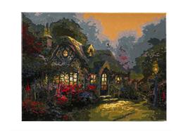 Candlelight Cottage, 30x40cm Paint By Numbers Kit - Thomas Kinkade