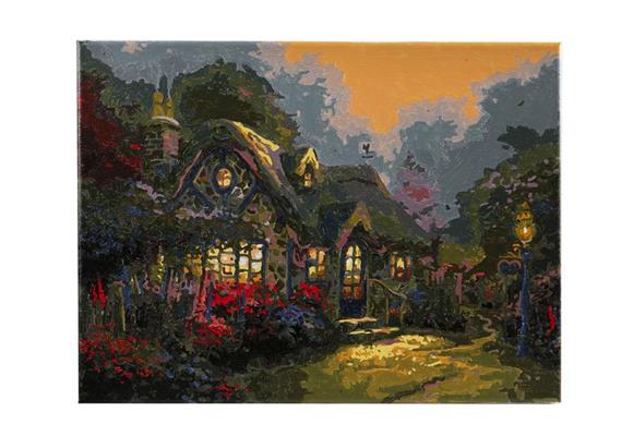 Candlelight Cottage, 30x40cm Paint By Numbers Kit - Thomas Kinkade