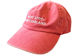 Cap Next Stop Switzerland, rot