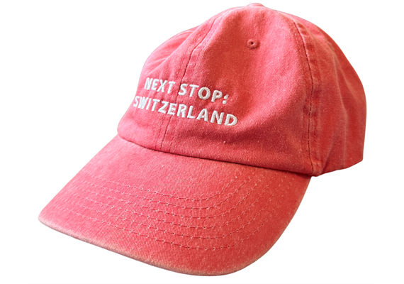 Cap Next Stop Switzerland, rot