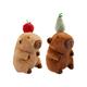 Capybara mit Früchten, 19 cm, 2er Set, assortiert