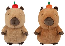 Capybara mit Früchten, 36cm, 2er Set, assortiert