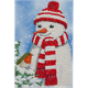 Cosy Snowman, 10x15cm Crystal Art Card