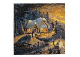 Country Christmas Homecoming, 30x30cm Paint By Numbers Kit - Thomas Kinkade