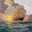 Courageous Voyage, 30x30cm Paint By Numbers Kit - Thomas Kinkade | Bild 3