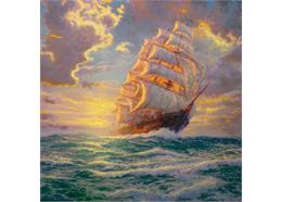 Courageous Voyage, 30x30cm Paint By Numbers Kit - Thomas Kinkade