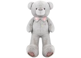Deluxe Grey Jumbo PlüschTeddy, 120cm, 2er Set, assortiert