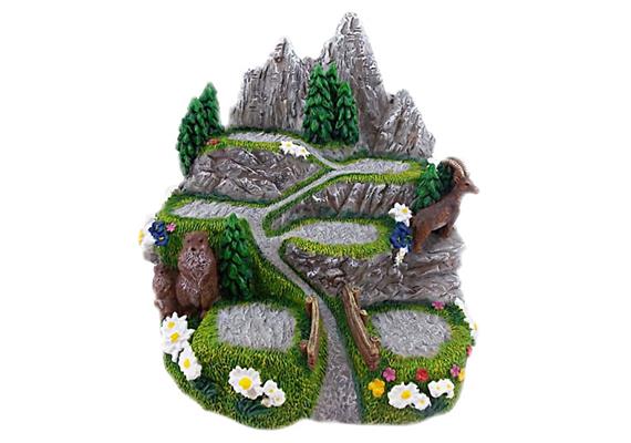 Display Berglandschaft Häuser Sommer