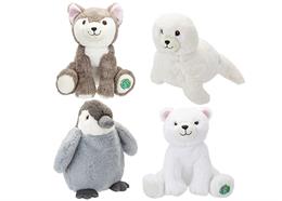 ECO Plüsch Arktis, 28 cm, Set 4 Stück - aus recycletem PET