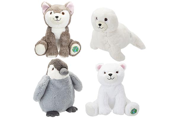 ECO Plüsch Arktis, 28 cm, Set 4 Stück - aus recycletem PET
