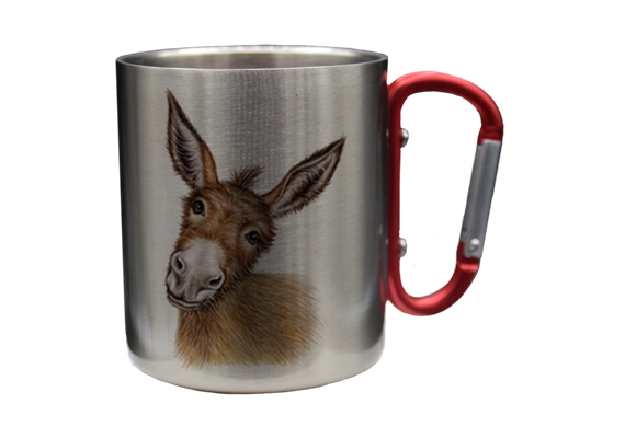 Edelstahltasse Esel, 330ml