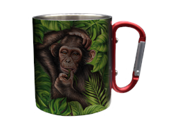Edelstahltasse Wild Affe, 330ml