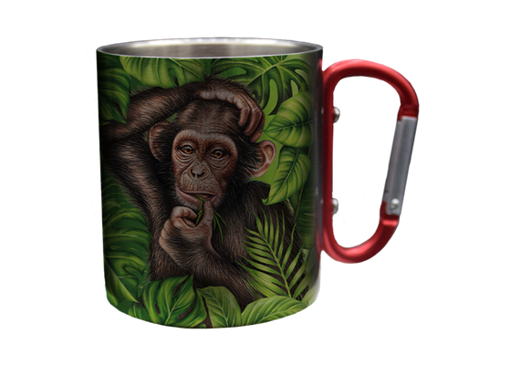 Edelstahltasse Wild Affe, 330ml