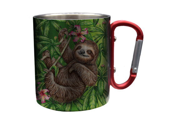 Edelstahltasse Wild Faultier, 330ml