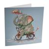 Elefant, 18x18cm Crystal Art Card
