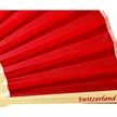 Fächer Schweiz rot, mit CH Kreuz - Textil, Bambus | Bild 2