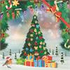 Festive Tree, Karte 18x18cm Crystal Art