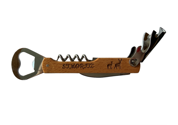 Flaschenöffner Buche, St. Moritz