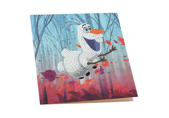 Floating Olaf, 18x18cm Crystal Art Card