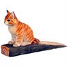 Geschnitzter Holz Türstopper - Katze