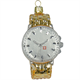 Glas Ornament Armbanduhr gold