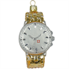 Glas Ornament Armbanduhr gold