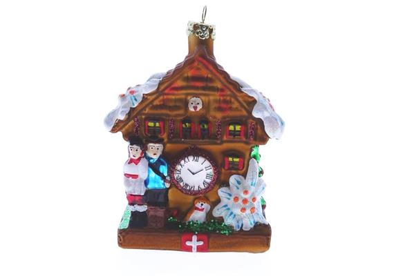 Glas Ornament Kuckucksuhr Heidi Peter