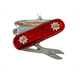 Glas Ornament Messer mit Edelweiss