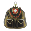 Glas Ornament Rucksack mit CH-Kreuz