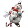 Glas Ornament Schneemann mit Schlitten