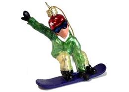 Glas Ornament Snowboarder
