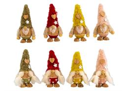 Gnom aus Holz 4 Farben, 8 ass. 9x5cm