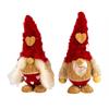 Gnom aus Holz mit roter Stoffmütze, 2 ass. 9x5cm